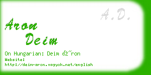 aron deim business card